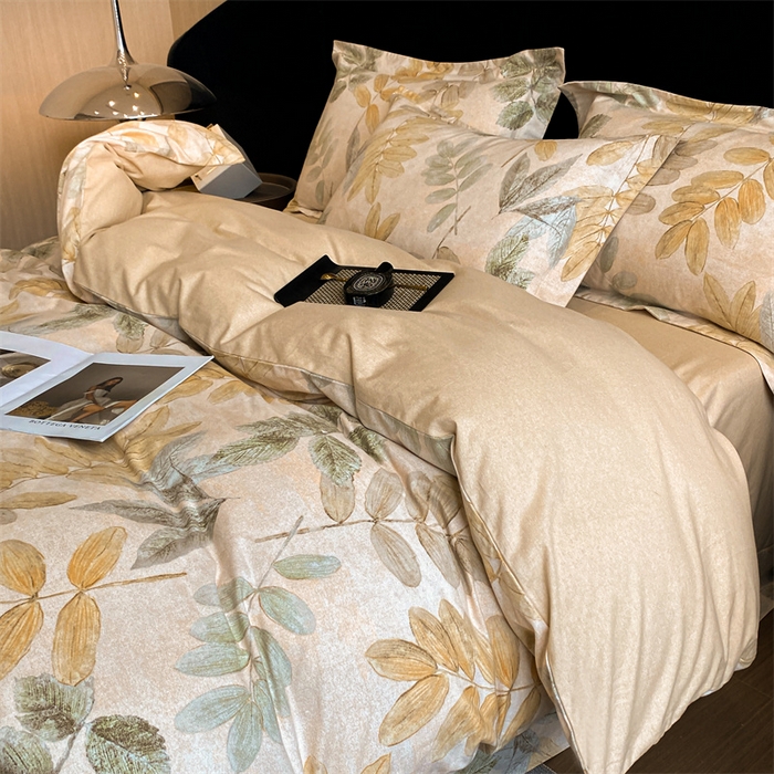 91家纺网 家纺一手货源 找家纺 2024新保暖-秋冬加厚全棉磨毛活性印花系列四件套（礼盒包装） 春派