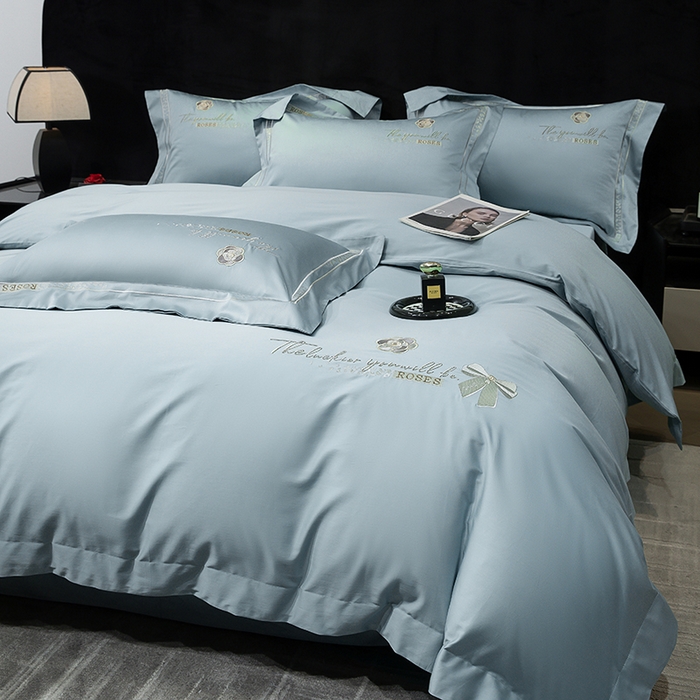 91家纺网 家纺一手货源 找家纺 （总）绒博士 2024新款160支长绒棉四件套-巴黎之约