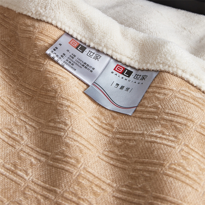 91家纺网 家纺一手货源 找家纺 2024新款雪妮尔四季毛毯毯子家用毛毛毯毯子 米驼