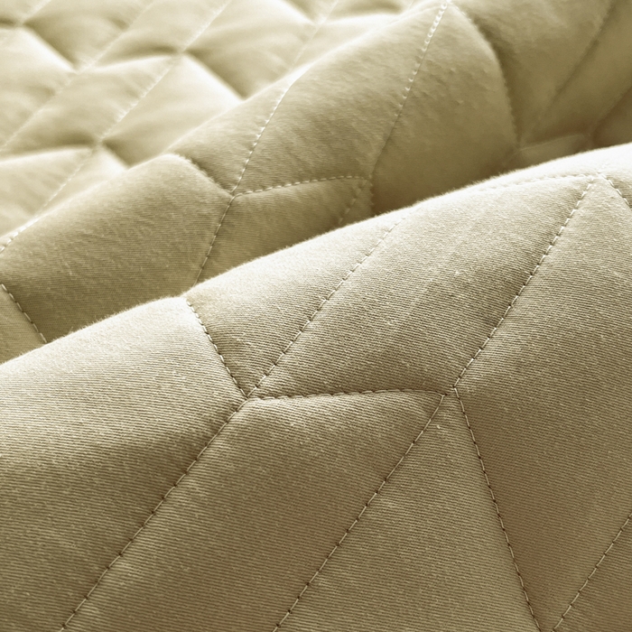 91家纺网 家纺一手货源 找家纺 2024新款40支全棉夹棉床垫 浅黄