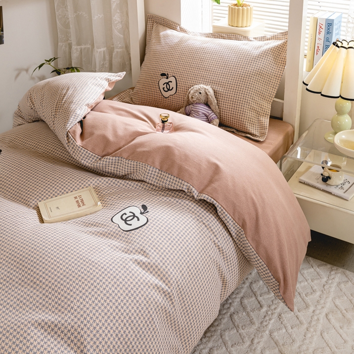 91家纺网 家纺一手货源 找家纺 优品阁 2024新款全棉磨毛学生上下铺三件套 千爱