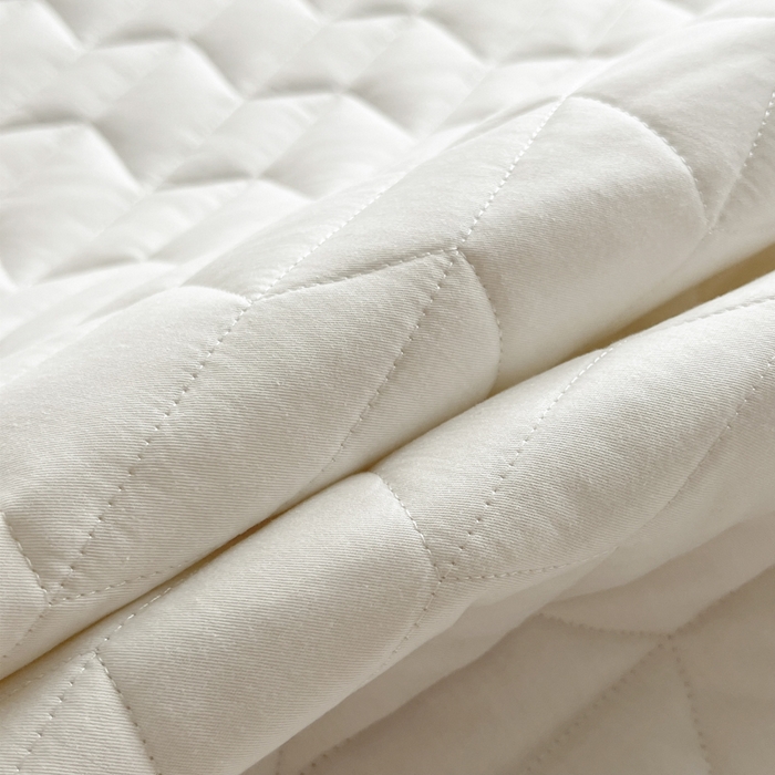 91家纺网 家纺一手货源 找家纺 2024新款40支全棉夹棉床垫 本白