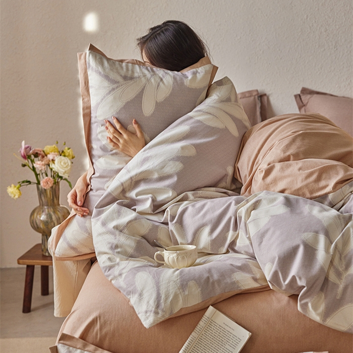 91家纺网 家纺一手货源 找家纺 2024新款全棉磨毛印花工艺款四件套 亦初