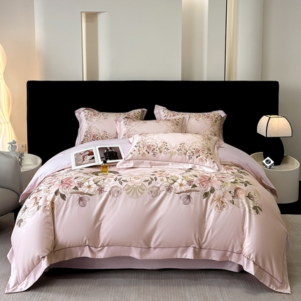 91家纺网 家纺一手货源 找家纺 （总）舒慕 2025新款天丝棉数码印花四件套