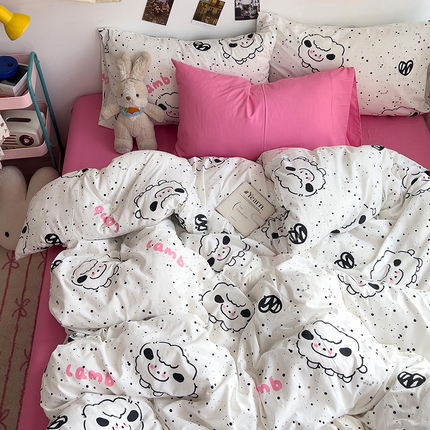 91家纺网 家纺一手货源 找家纺 （总）星巴k家纺 2024新款A类超柔水洗棉有氧棉印花四件套