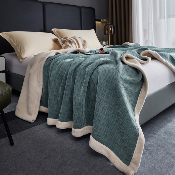 91家纺网 家纺一手货源 找家纺 2024新款雪妮尔四季毛毯毯子家用毛毛毯毯子 淡蓝