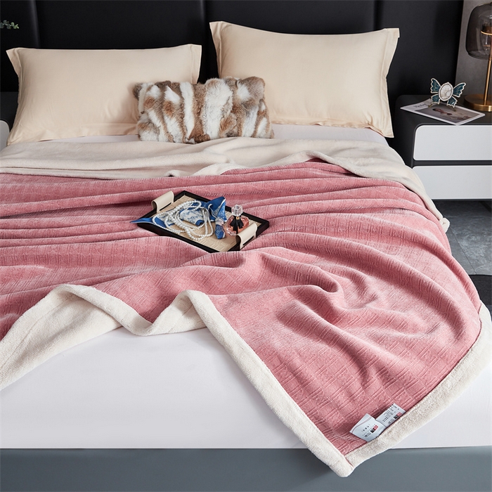 91家纺网 家纺一手货源 找家纺 2024新款雪妮尔四季毛毯毯子家用毛毛毯毯子 粉色