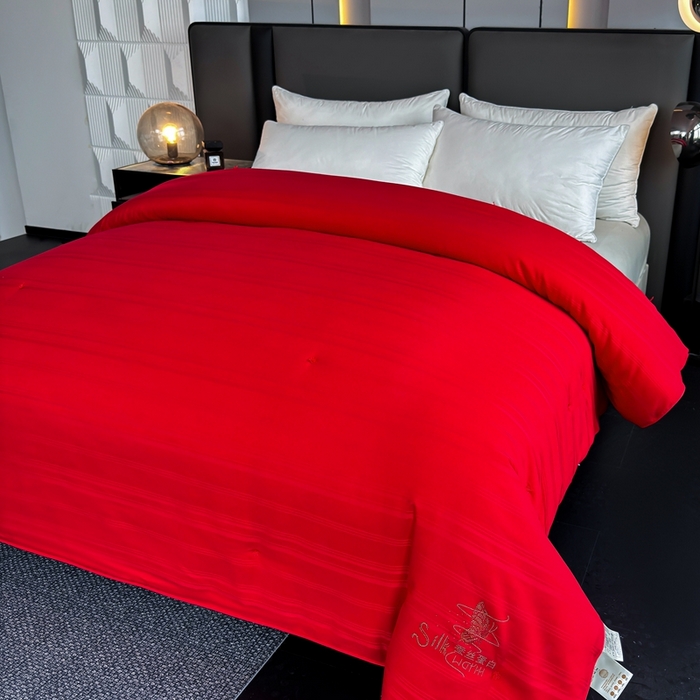 91家纺网 家纺一手货源 找家纺 美伦美 2024新款全棉提花 红色