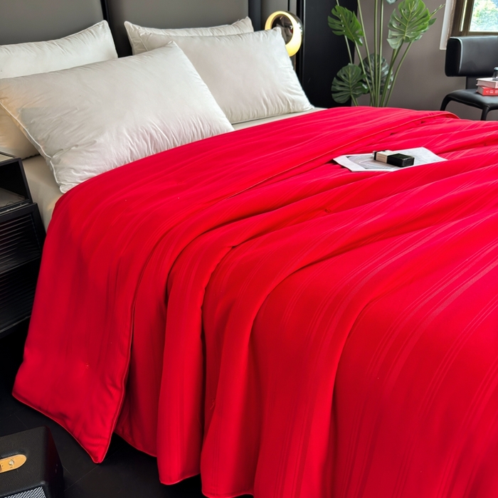 91家纺网 家纺一手货源 找家纺 美伦美 2024新款全棉提花 红色