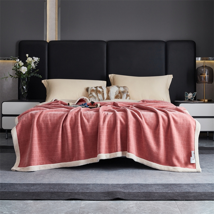 91家纺网 家纺一手货源 找家纺 2024新款雪妮尔四季毛毯毯子家用毛毛毯毯子 粉色