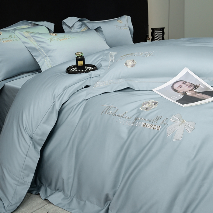 91家纺网 家纺一手货源 找家纺 （总）绒博士 2024新款160支长绒棉四件套-巴黎之约