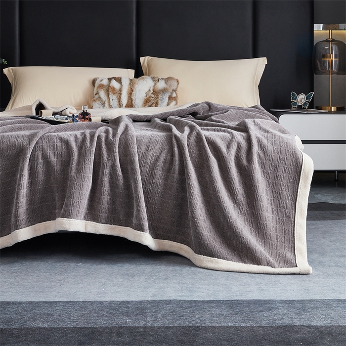 91家纺网 家纺一手货源 找家纺 2024新款雪妮尔四季毛毯毯子家用毛毛毯毯子 绅士灰