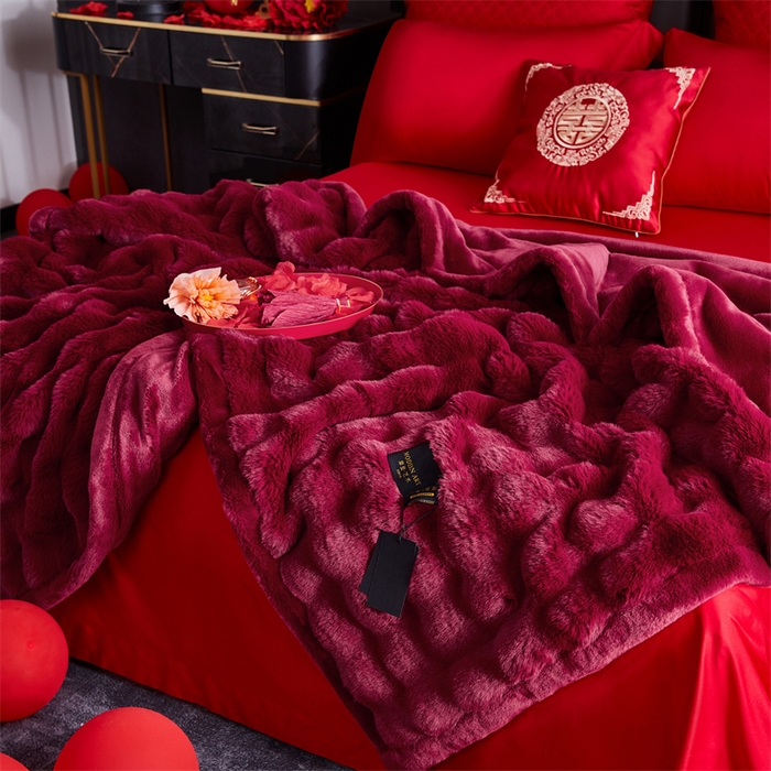 91家纺网 家纺一手货源 找家纺 （总）2025新款仿皮草摩登艺术毛毯毯子子家用毛毛毯毯子四季盖毛毯毯子