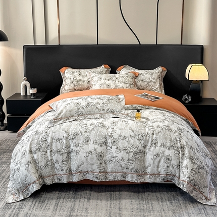 91家纺网 家纺一手货源 找家纺 （总）舒慕 2025新款天丝棉数码印花四件套