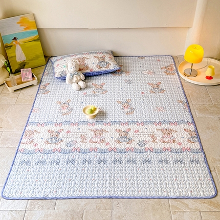 91家纺网 家纺一手货源 找家纺 （总）美达家纺 2025新款A类双面全棉夹棉洛丽塔系列全棉床褥地垫