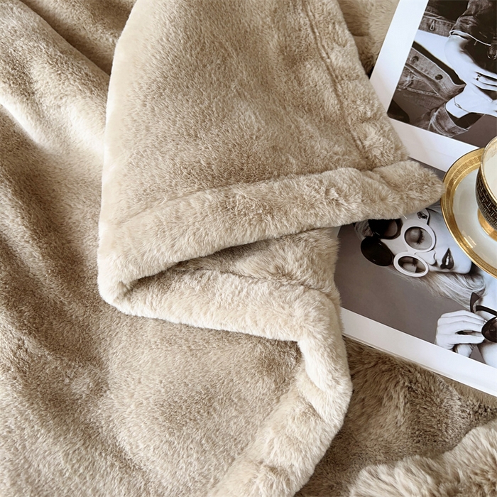 91家纺网 家纺一手货源 找家纺 2025新款仿皮草摩登艺术毛毯毯子子家用毛毛毯毯子四季盖毛毯毯子 艺术驼