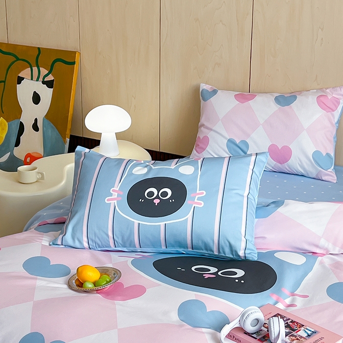 91家纺网 家纺一手货源 找家纺 （总）2024新款40S设计师款全棉大版趣味印花系列四件套