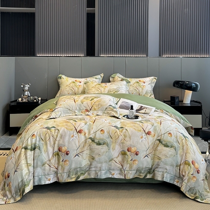 91家纺网 家纺一手货源 找家纺 （总）舒慕 2025新款天丝棉数码印花四件套