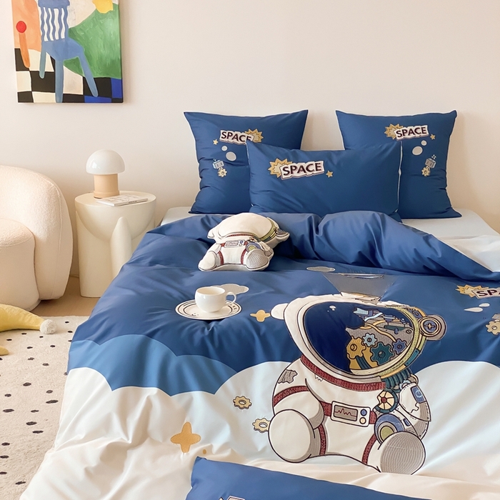 91家纺网 家纺一手货源 找家纺 （总）星野 2024新款双股澳棉四件套-太空旅客