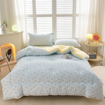 91家纺网 家纺一手货源 找家纺 （总）圣靓家纺 2025新款加厚保暖云朵棉毛球冬被