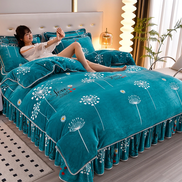 91家纺网 家纺一手货源 找家纺 绒品荟家纺 2025新款牛奶绒四件套 美妙绝伦