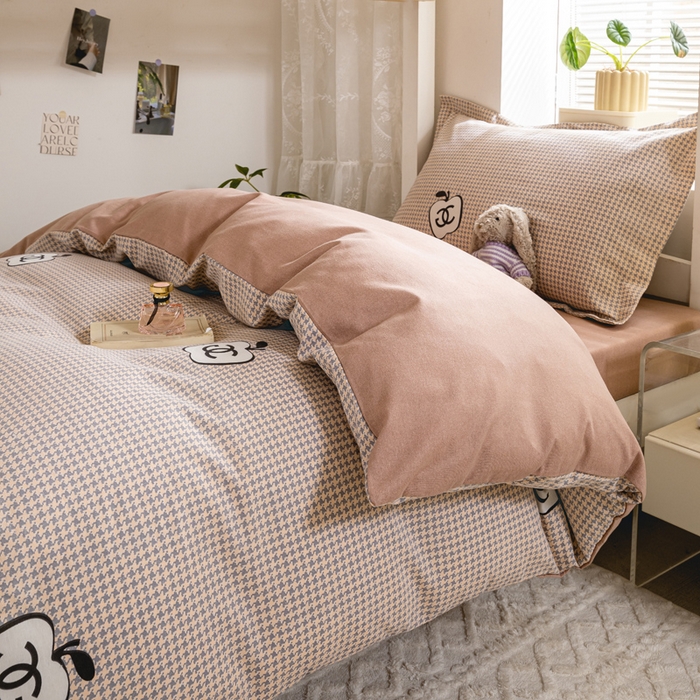 91家纺网 家纺一手货源 找家纺 优品阁 2024新款全棉磨毛学生上下铺三件套 千爱