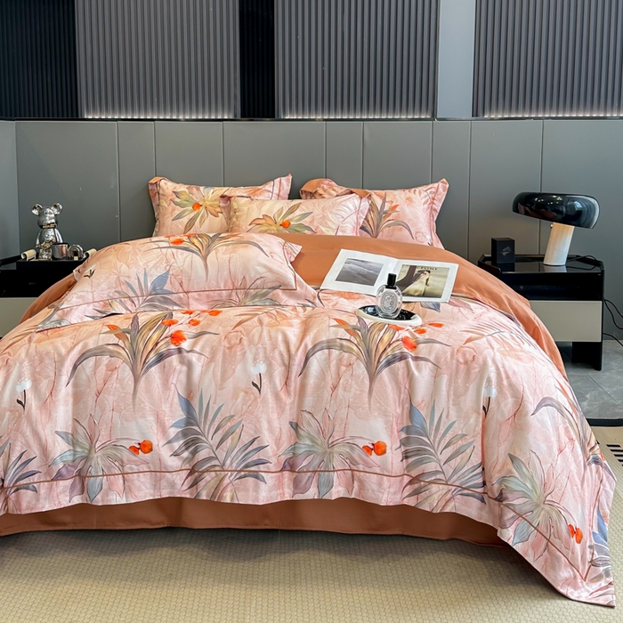 91家纺网 家纺一手货源 找家纺 舒慕 2025新款阳绒天丝棉磨毛数码印花缇芙绒四件套 幽静