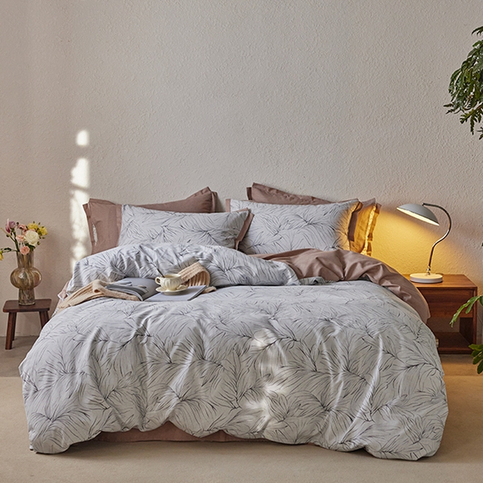 91家纺网 家纺一手货源 找家纺 2024新款全棉磨毛印花工艺款四件套 月旋