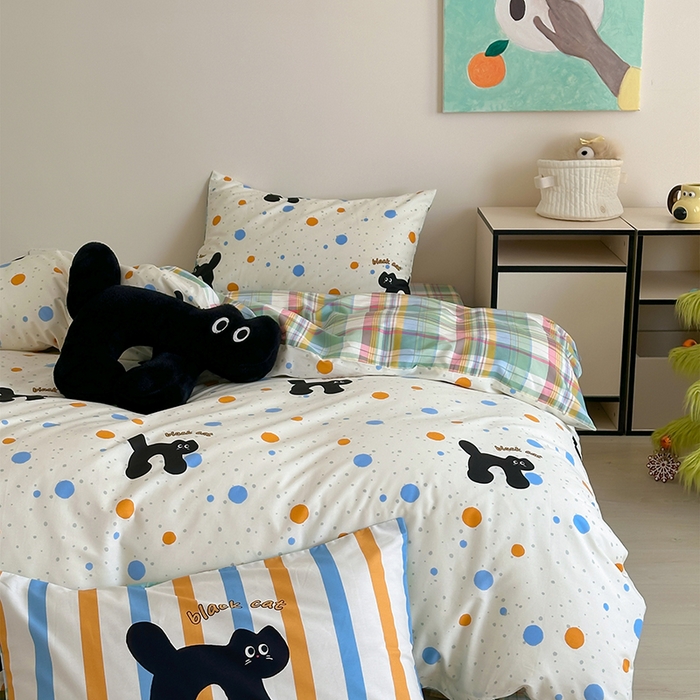 91家纺网 家纺一手货源 找家纺 （总）2024新款40支13372全棉数码大版趣味系列四件套