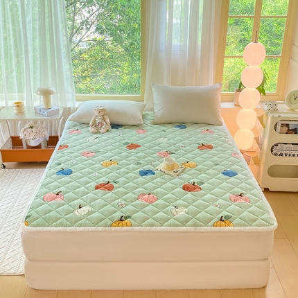 91家纺网 家纺一手货源 找家纺 （总）正邦家纺 2024新款牛奶绒床垫小清新加厚床褥保暖宽包边可机洗床护垫床褥