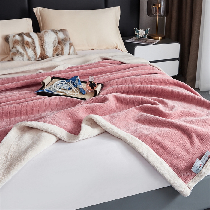 91家纺网 家纺一手货源 找家纺 2024新款雪妮尔四季毛毯毯子家用毛毛毯毯子 粉色