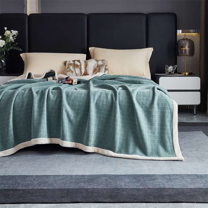 91家纺网 家纺一手货源 找家纺 2024新款雪妮尔四季毛毯毯子家用毛毛毯毯子 淡蓝