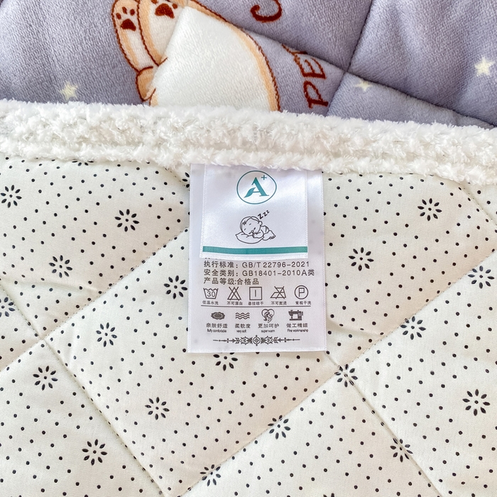 91家纺网 家纺一手货源 找家纺 正邦家纺 2024新款牛奶绒床垫小清新加厚床褥保暖宽包边可机洗床护垫床褥 猫咪宝贝