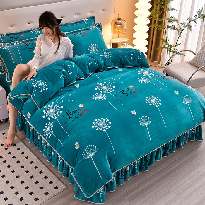 91家纺网 家纺一手货源 找家纺 绒品荟家纺 2025新款牛奶绒四件套 美妙绝伦