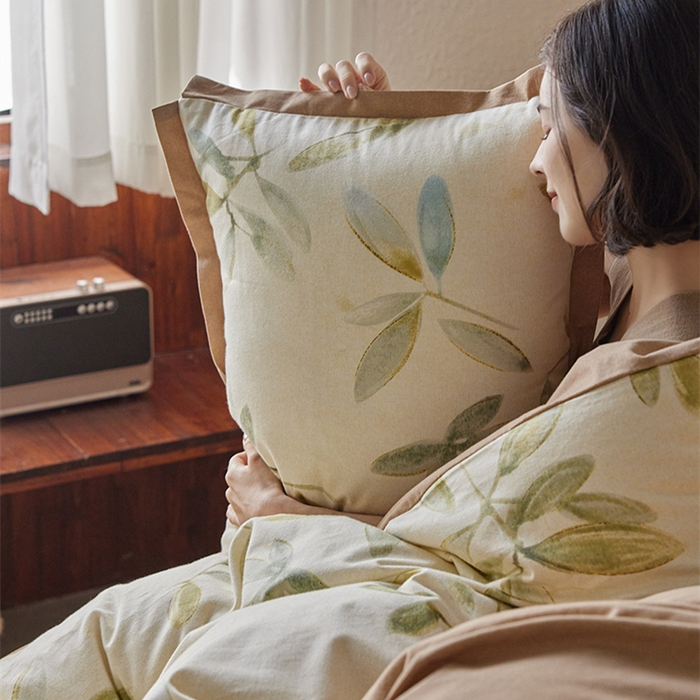 91家纺网 家纺一手货源 找家纺 2024新款全棉磨毛印花工艺款四件套 乐莹