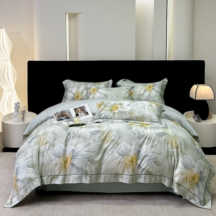 91家纺网 家纺一手货源 找家纺 （总）舒慕 2025新款天丝棉数码印花四件套