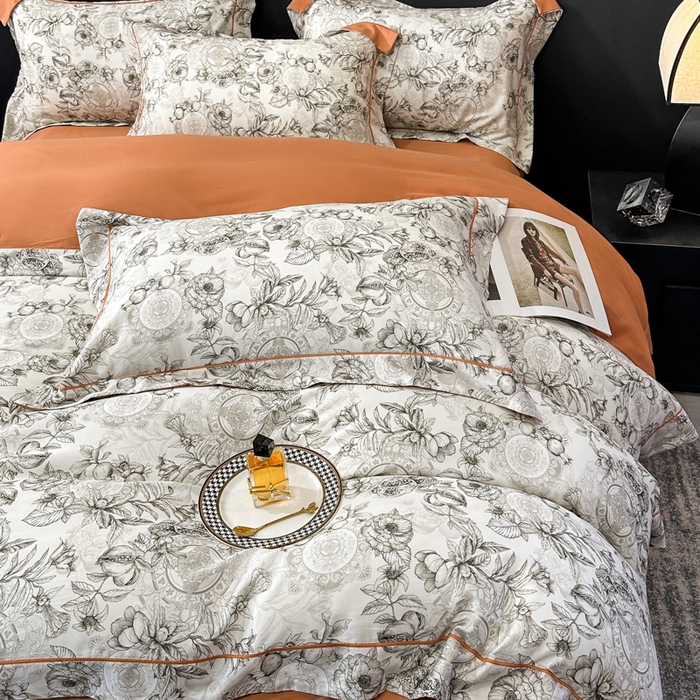 91家纺网 家纺一手货源 找家纺 舒慕 2025新款阳绒天丝棉磨毛数码印花缇芙绒四件套 写意人生