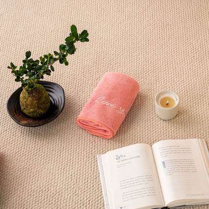 91家纺网 家纺一手货源 找家纺 （总）彩虹毛巾 2024新款I Love you珊瑚绒毛巾浴巾套装