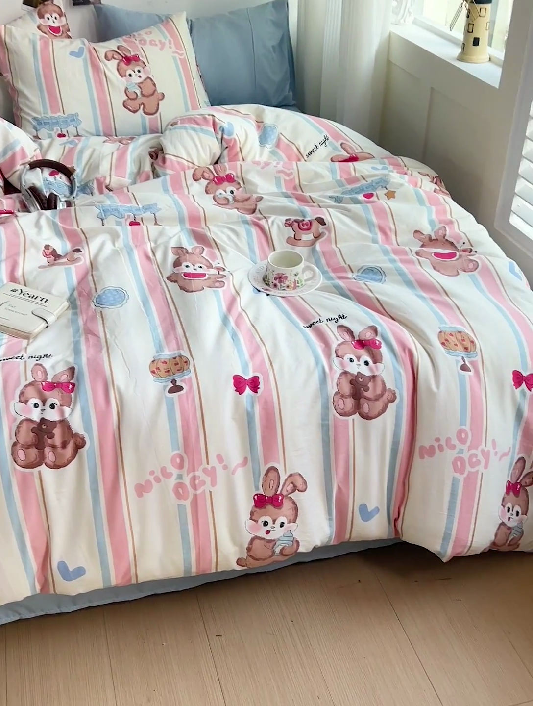 91家纺网 家纺一手货源 找家纺 （总）星巴k家纺 2024新款A类超柔水洗棉有氧棉印花四件套