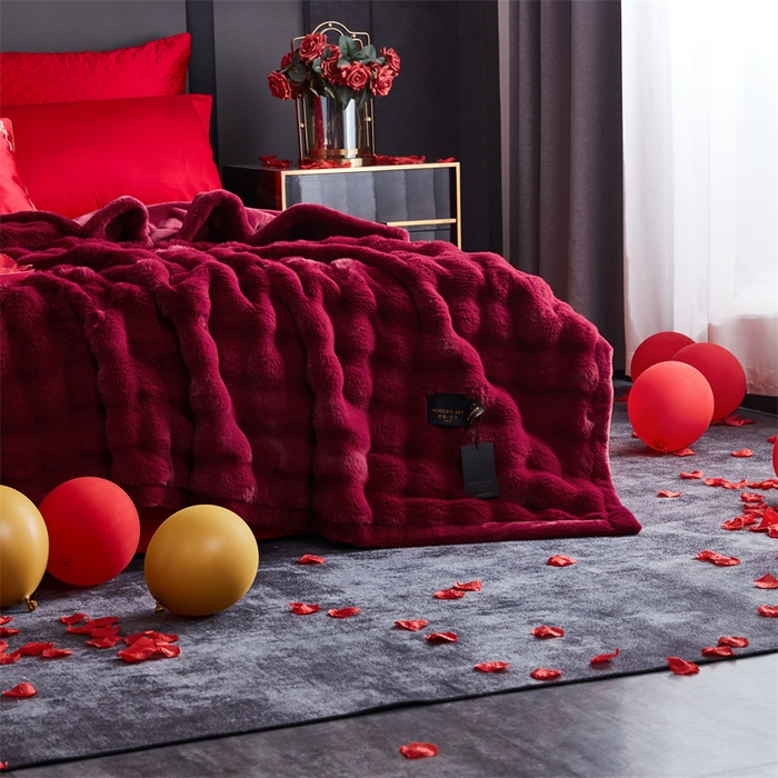 91家纺网 家纺一手货源 找家纺 （总）2025新款仿皮草摩登艺术毛毯毯子子家用毛毛毯毯子四季盖毛毯毯子