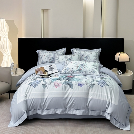 91家纺网 家纺一手货源 找家纺 （总）舒慕 2025新款天丝棉数码印花四件套