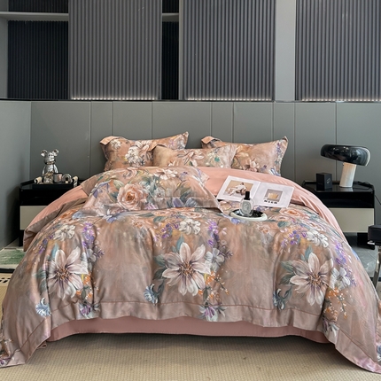 91家纺网 家纺一手货源 找家纺 （总）舒慕 2025新款天丝棉数码印花四件套