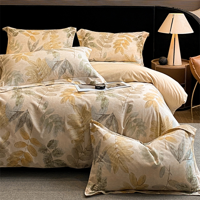 91家纺网 家纺一手货源 找家纺 2024新保暖-秋冬加厚全棉磨毛活性印花系列四件套（礼盒包装） 春派