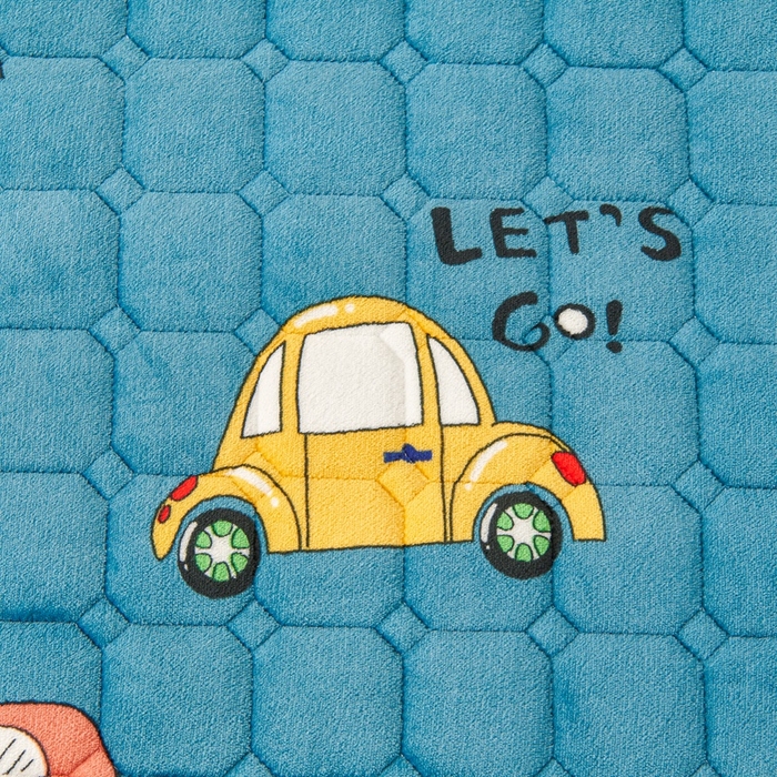 91家纺网 家纺一手货源 找家纺 富馨莱 2024新款牛奶绒幼儿园床垫加厚5D透气 滴滴汽车