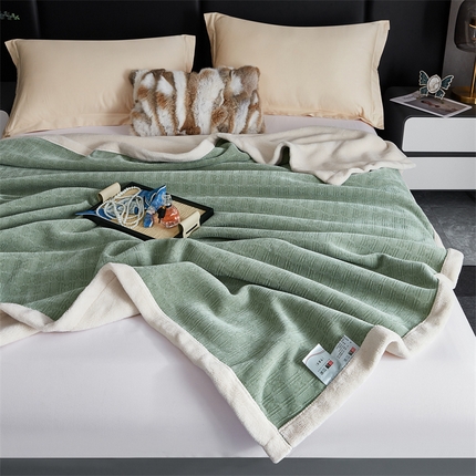 91家纺网 家纺一手货源 找家纺 2024新款雪妮尔四季毛毯毯子家用毛毛毯毯子 浅绿