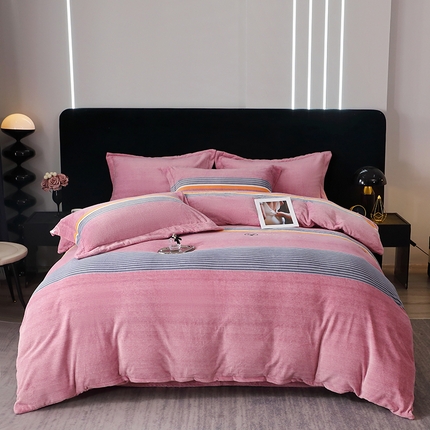 91家纺网 家纺一手货源 找家纺 （总）席之家 2024新款A类260克牛奶棉四件套-杰尼卡系列