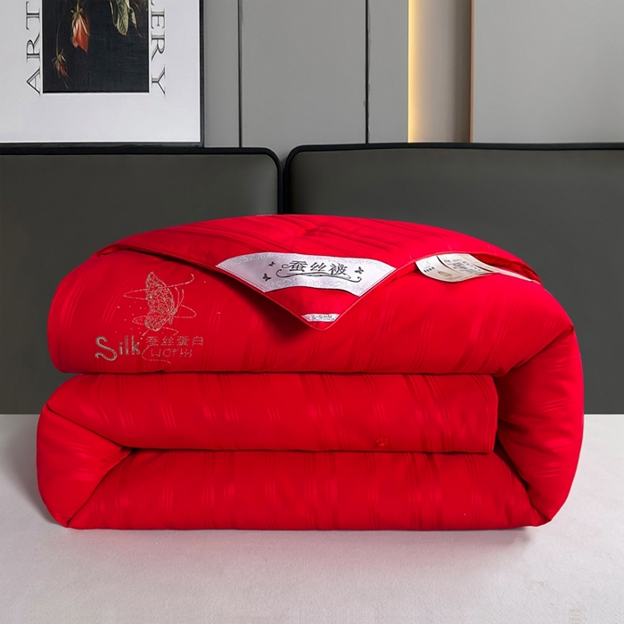 91家纺网 家纺一手货源 找家纺 美伦美 2024新款全棉提花 红色