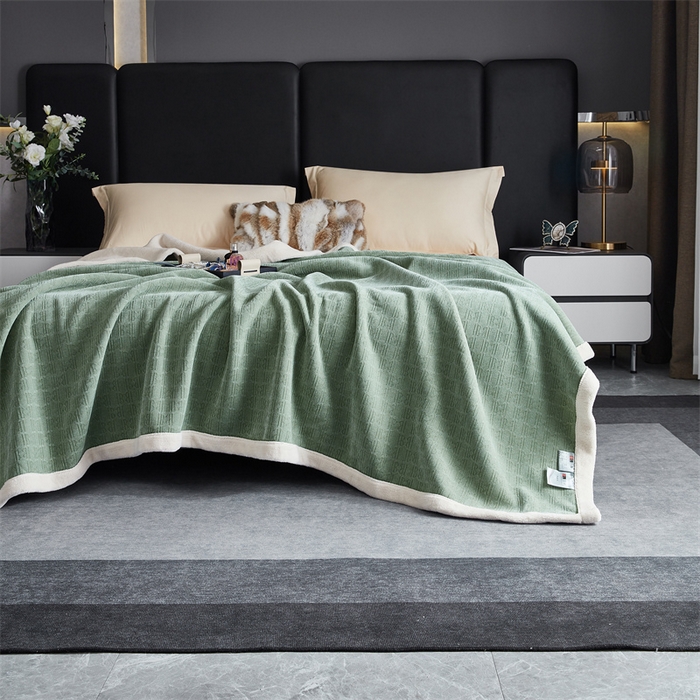 91家纺网 家纺一手货源 找家纺 2024新款雪妮尔四季毛毯毯子家用毛毛毯毯子 浅绿