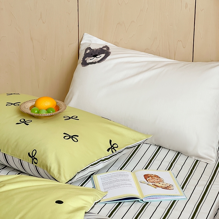 91家纺网 家纺一手货源 找家纺 2024新款40S设计师款全棉大版趣味印花系列四件套 美好生活