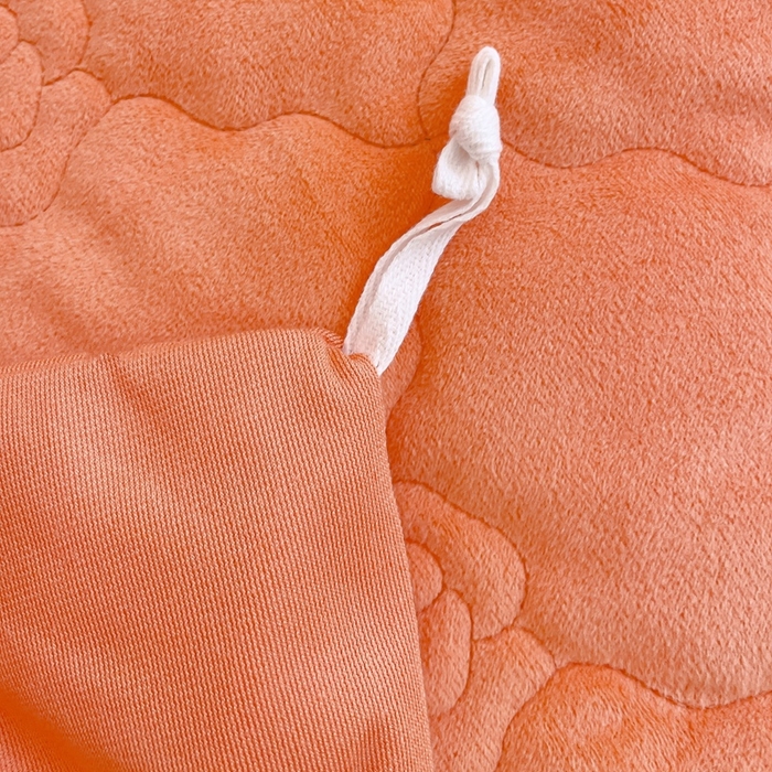 91家纺网 家纺一手货源 找家纺 优乐家纺 2025新款高克重宝宝绒夹棉床盖系列单枕套 爱丽丝-香橙橘